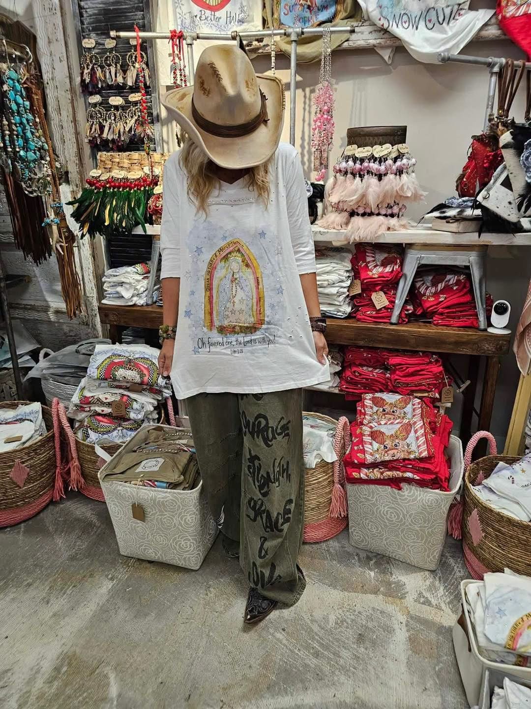Queen Mother Of Mercy Top - ivyandlavyboutique A Rare Bird Shop