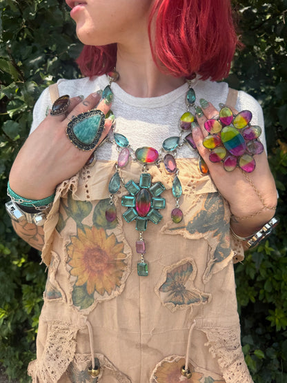 Rainbow Bliss Stunner Necklace - ivyandlavyboutique ivyandlavyboutique