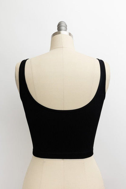 Rebecka Ribbed Underline Seams Brami Top - ivyandlavyboutique Leto Accessories