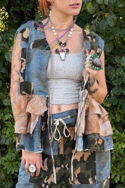 Rebel And Ruffles Vest - ivyandlavyboutique A Rare Bird Shop
