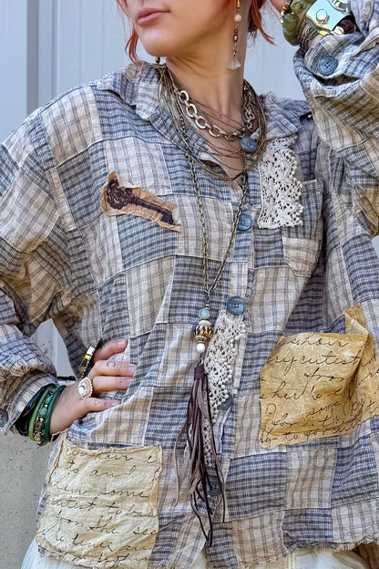 Recycled Glass & African Bead Tassel Necklace - ivyandlavyboutique ivyandlavyboutique