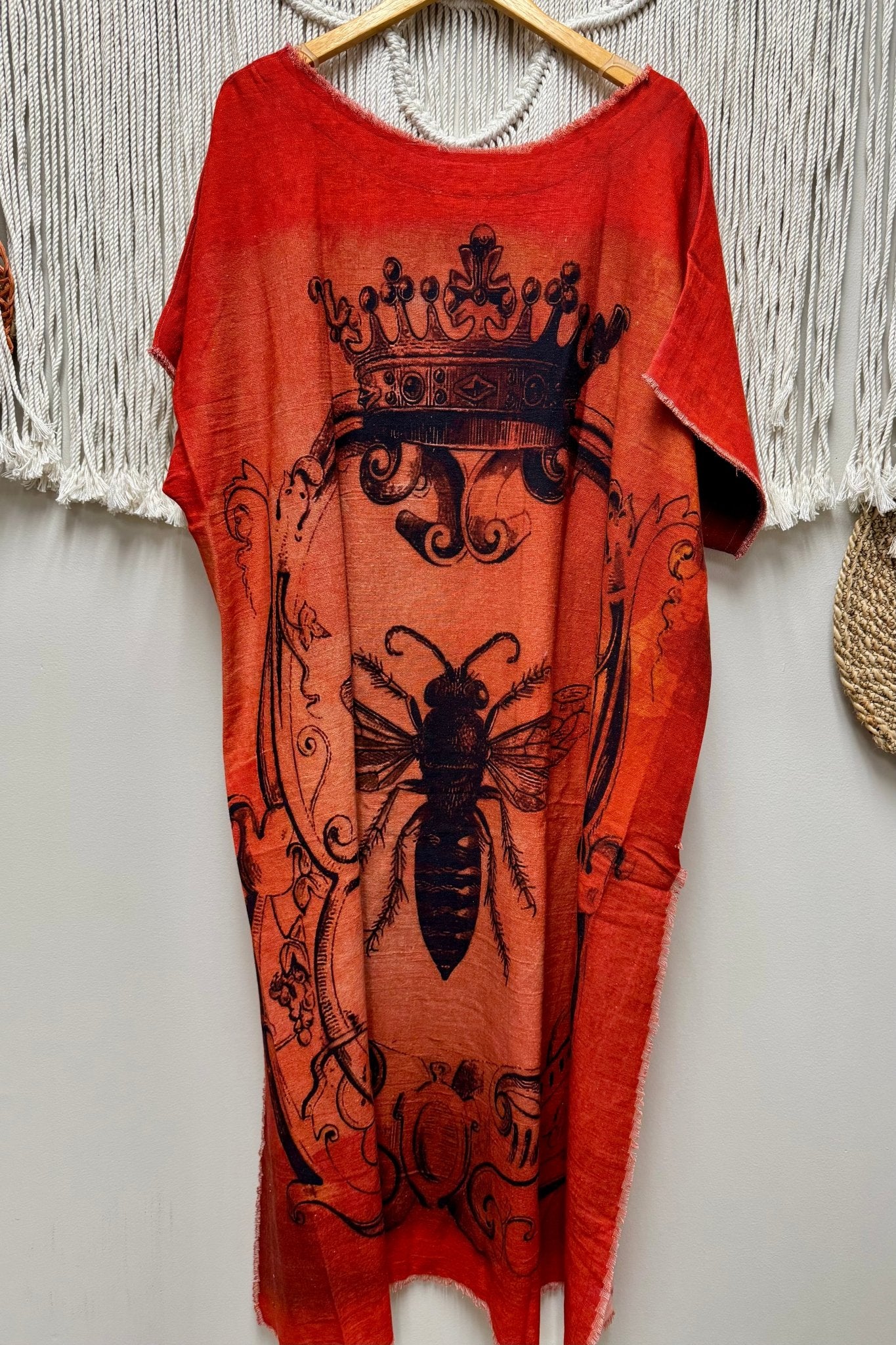 Red Buzzing Around Bee Hi Lo - ivyandlavyboutique I LOVE LINEN