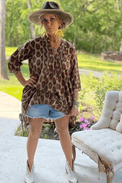 Red Feathers Tunic - ivyandlavyboutique Jaded Gypsy