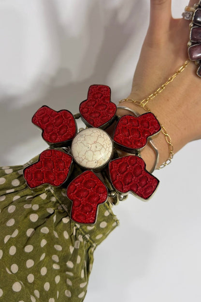 Red Mushroom Cuff - ivyandlavyboutique ivyandlavyboutique