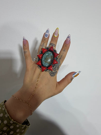 Red Spikes Ring - ivyandlavyboutique ivyandlavyboutique