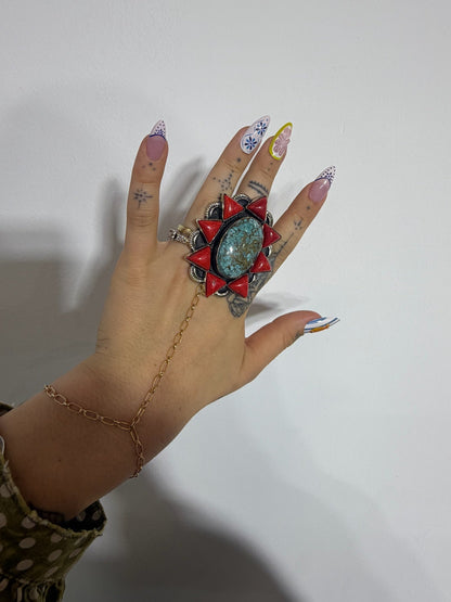 Red Spikes Ring - ivyandlavyboutique ivyandlavyboutique