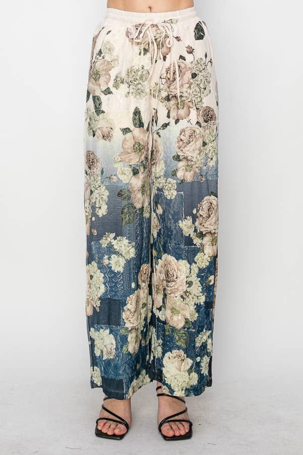 Relaxed Lace Patchwork Pants With Elastic Drawstring - ivyandlavyboutique Origami Apparel ~ Lace and Crochet inspired