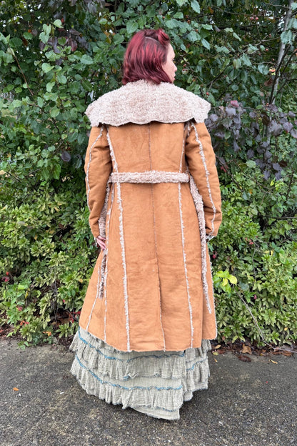 Reversible Faux & Suede Shearling Coat in Camel - ivyandlavyboutique Paparazzi