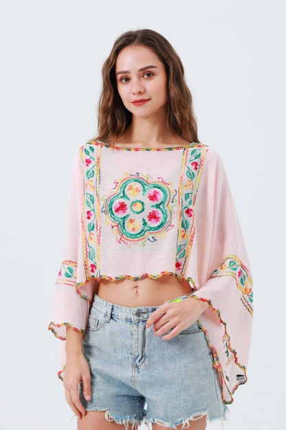 Reversible Floral Cropped Kimono Top - ivyandlavyboutique Leto Accessories