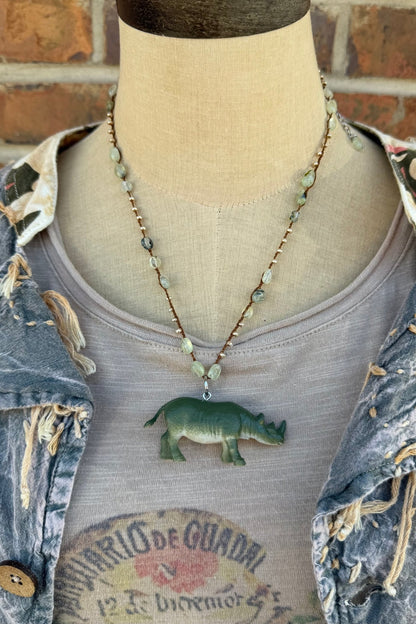 Rhino Inner Child Animal Necklace - ivyandlavyboutique ivyandlavyboutique