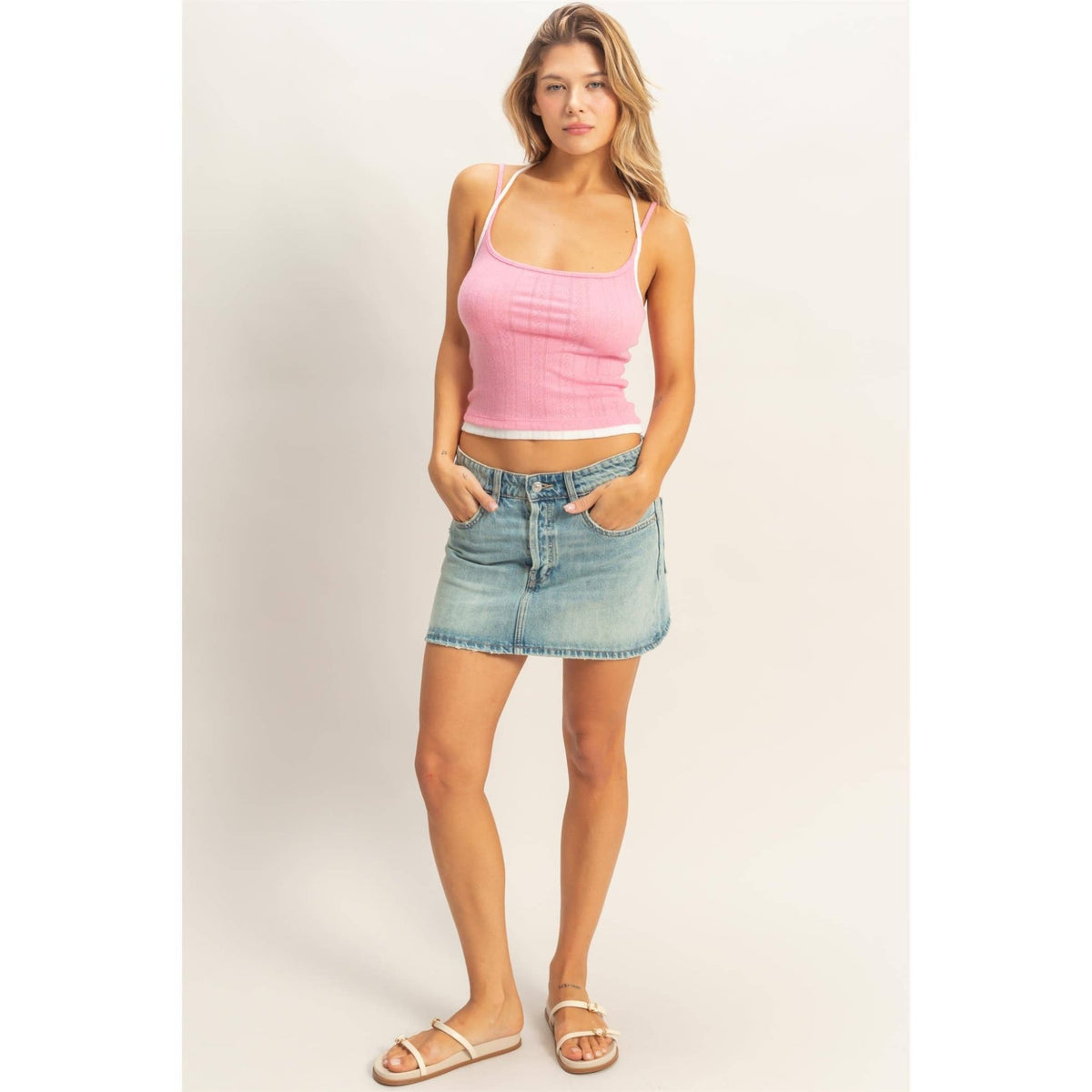 Ribbed Knit Camisole Top - ivyandlavyboutique HYFVE