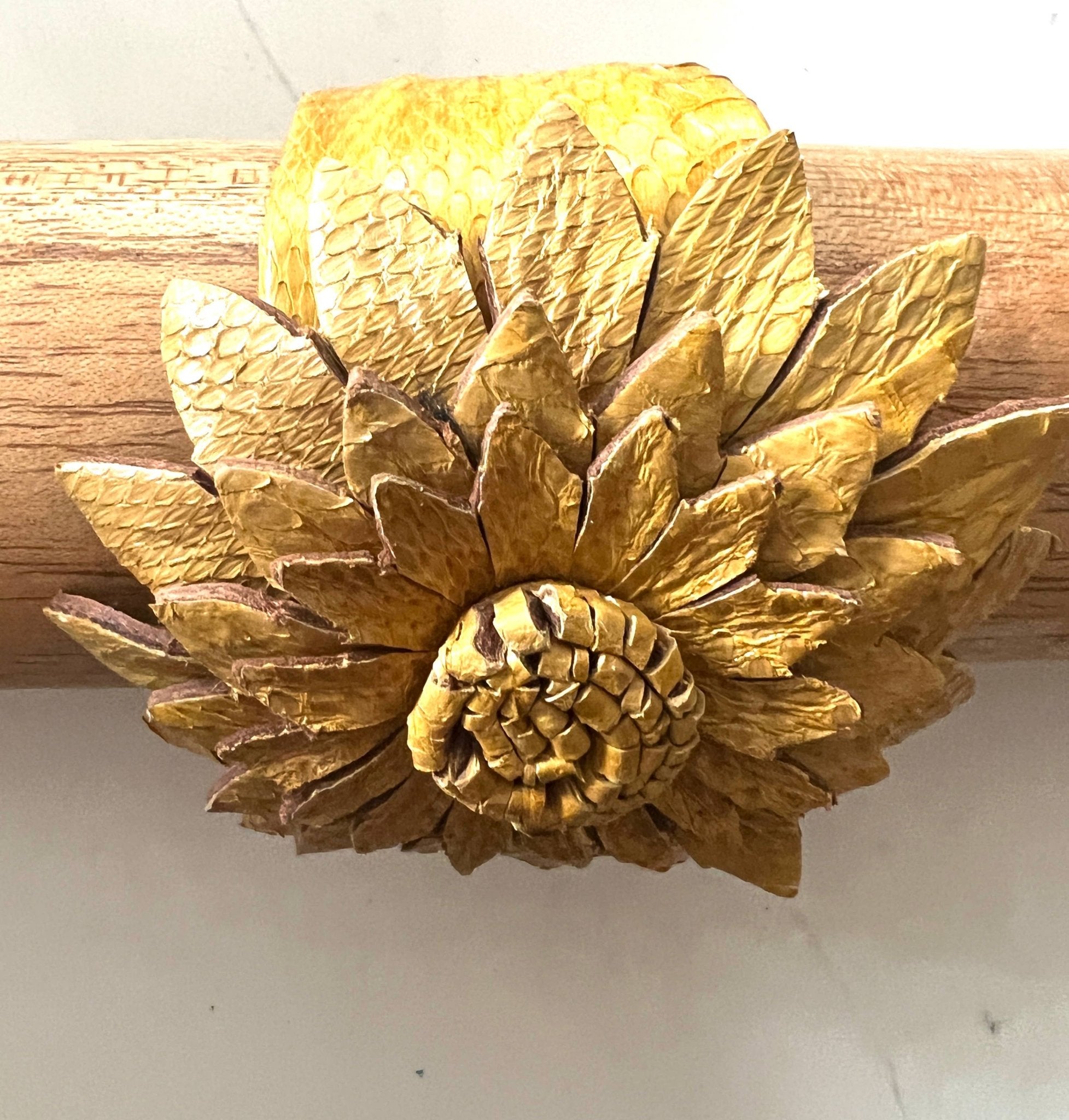 River Snake flower cuff adjustable Vintage Yellow - ivyandlavyboutique Erik & Mike
