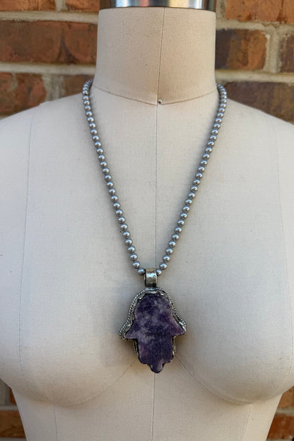 Rocky Hand Necklace - Boho Wanderlust Boutique Boho Wanderlust Boutique