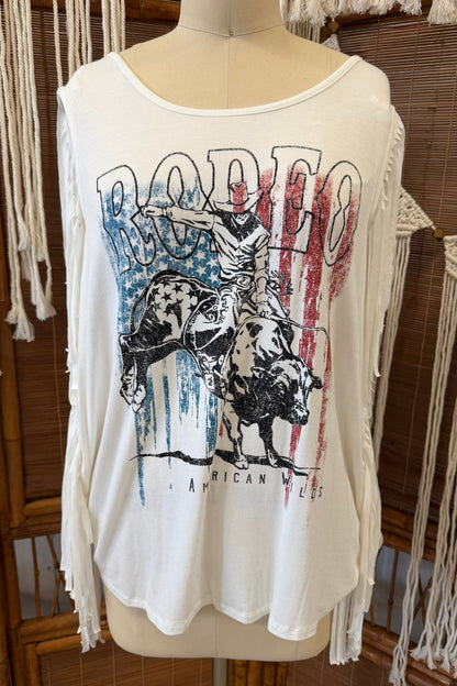 Rodeo Fringe T Shirt - ivyandlavyboutique Vocal