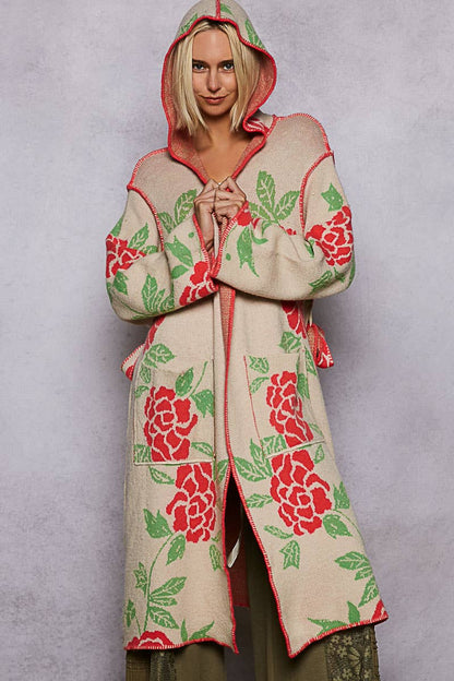 Rose Garden Maxi Cardigan Kimono - ivyandlavyboutique Pol Clothing