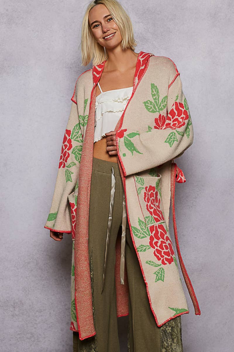 Rose Garden Maxi Cardigan Kimono - ivyandlavyboutique Pol Clothing