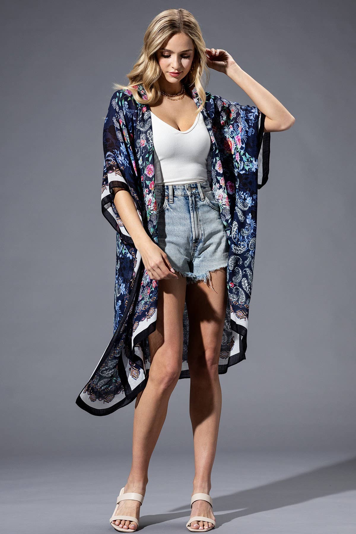 Rose Paisley Kimono - ivyandlavyboutique Urbanista