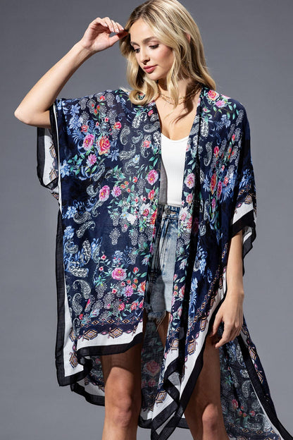 Rose Paisley Kimono - ivyandlavyboutique Urbanista