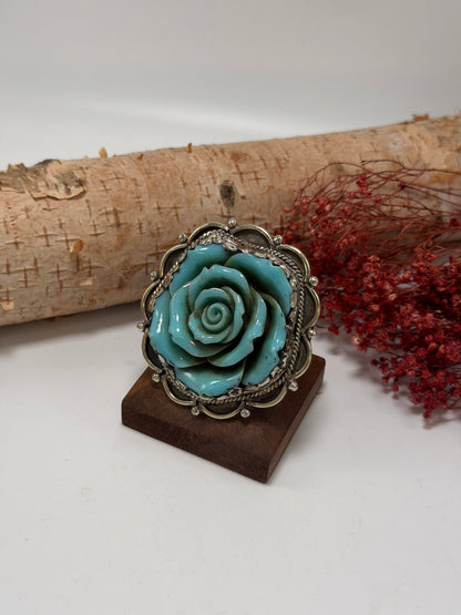 Roses for you Ring in Dirty Blue - ivyandlavyboutique ivyandlavyboutique