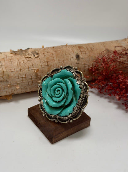 Roses for you Ring in Seafoam Blue - ivyandlavyboutique ivyandlavyboutique