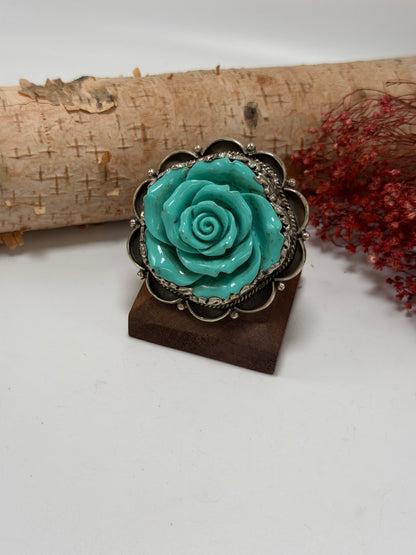 Roses for you Ring in Seafoam Blue - ivyandlavyboutique ivyandlavyboutique