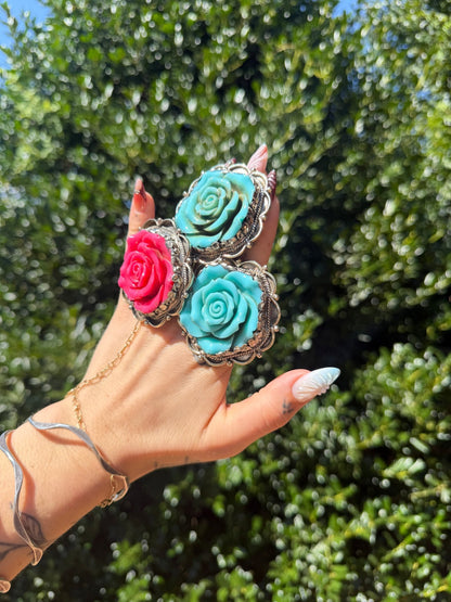 Roses for you Ring in Seafoam Blue - ivyandlavyboutique ivyandlavyboutique