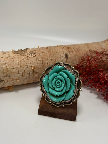 Roses for you Ring in Seafoam Blue - ivyandlavyboutique ivyandlavyboutique