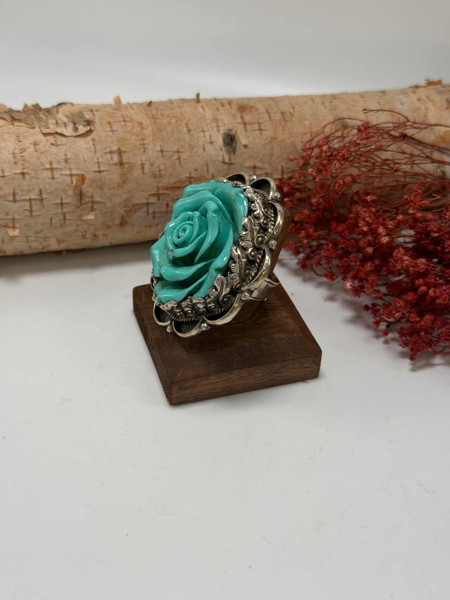Roses for you Ring in Seafoam Blue - ivyandlavyboutique ivyandlavyboutique