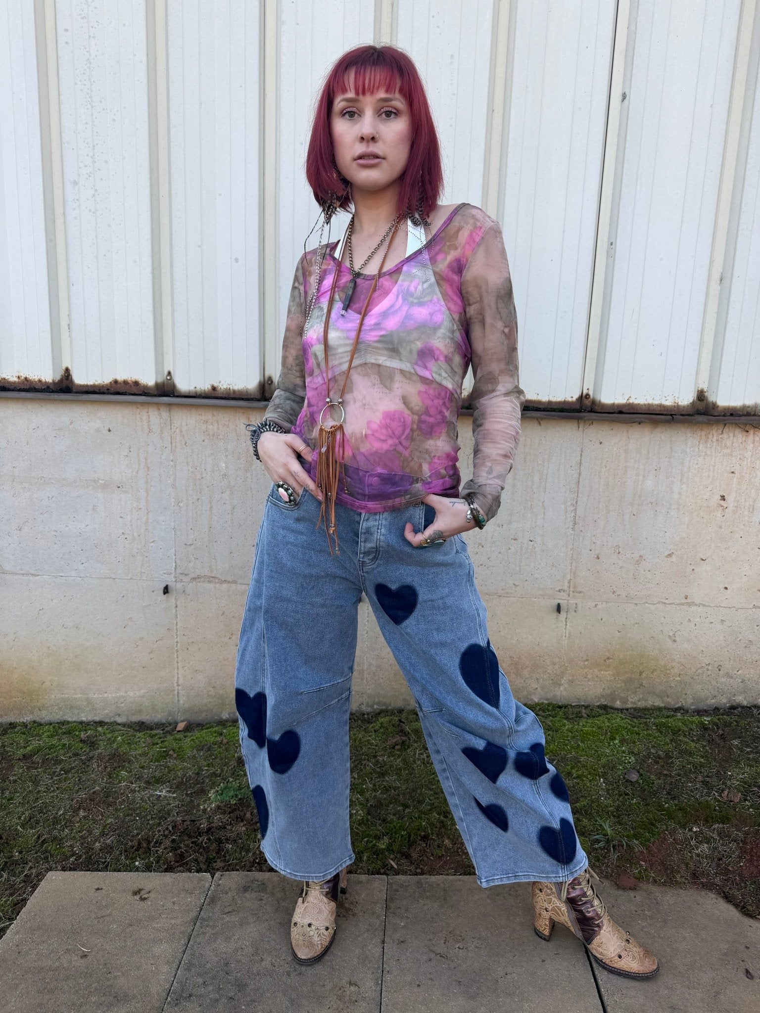 Roses for You Sheer Top - ivyandlavyboutique A Rare Bird Shop