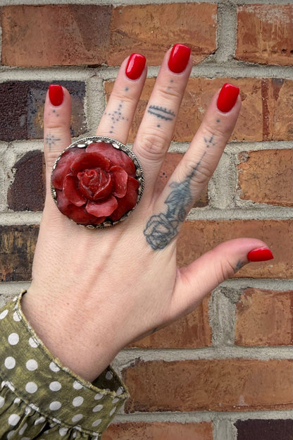 Roses in Red Ring - ivyandlavyboutique ivyandlavyboutique