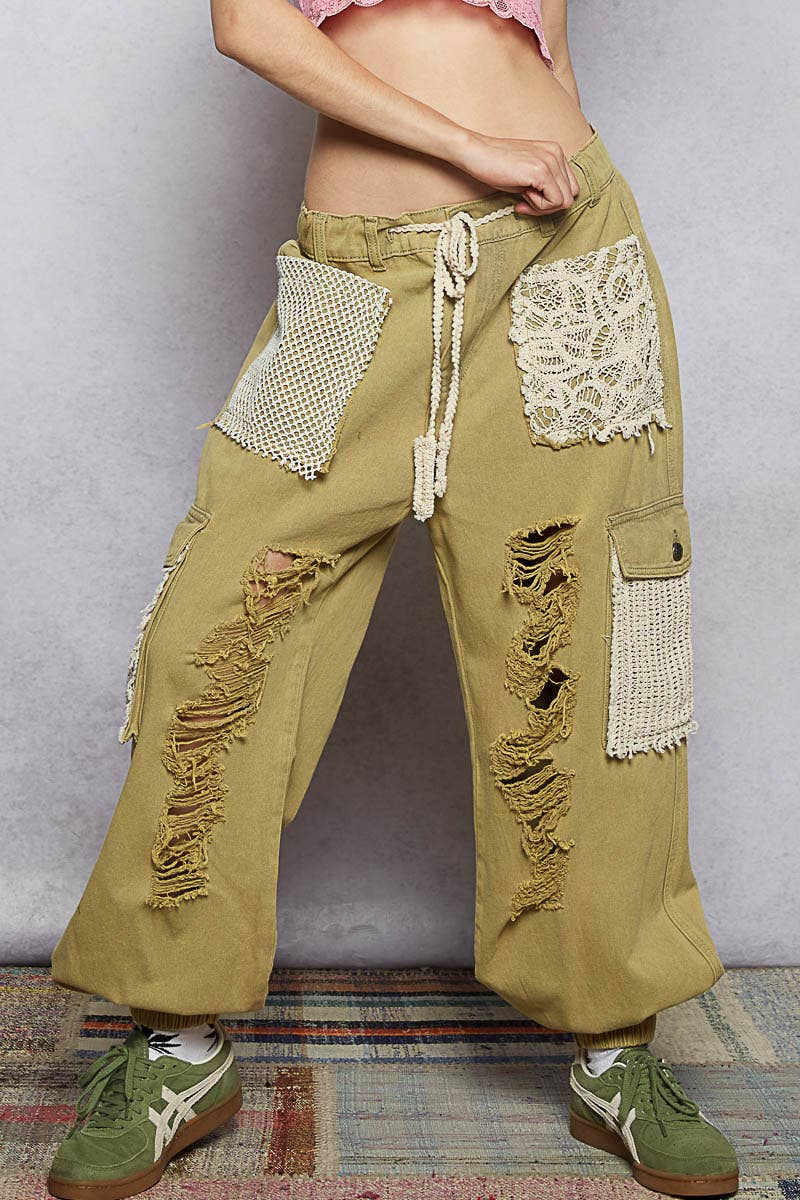 Rough & Tumble Pull On Pants in Olive - ivyandlavyboutique Pol Clothing
