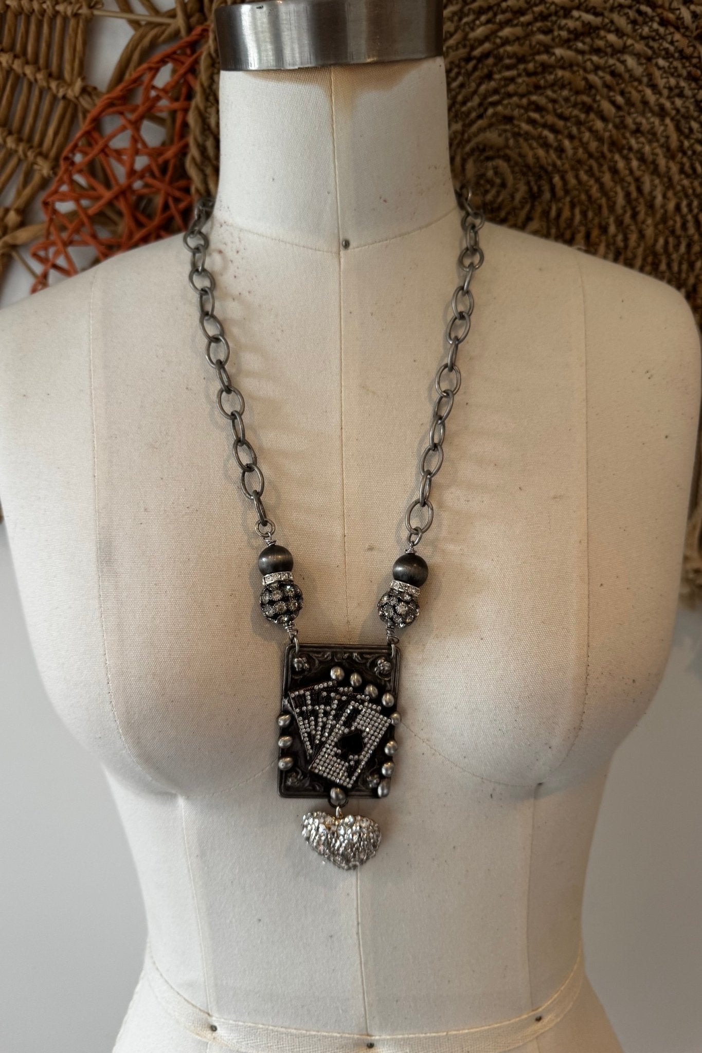 Royal Flush BLING BLING Necklace - ivyandlavyboutique Art by Amy