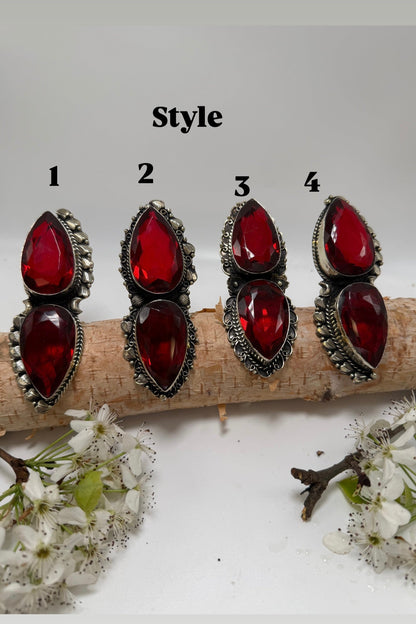 Ruby Red Ring - ivyandlavyboutique ivyandlavyboutique