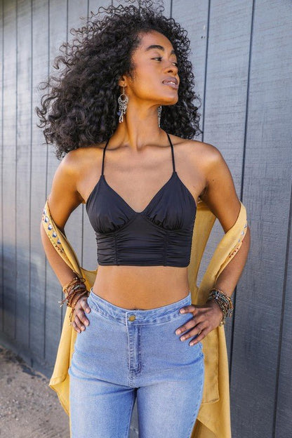 Ruched Bralette - ivyandlavyboutique Leto Accessories