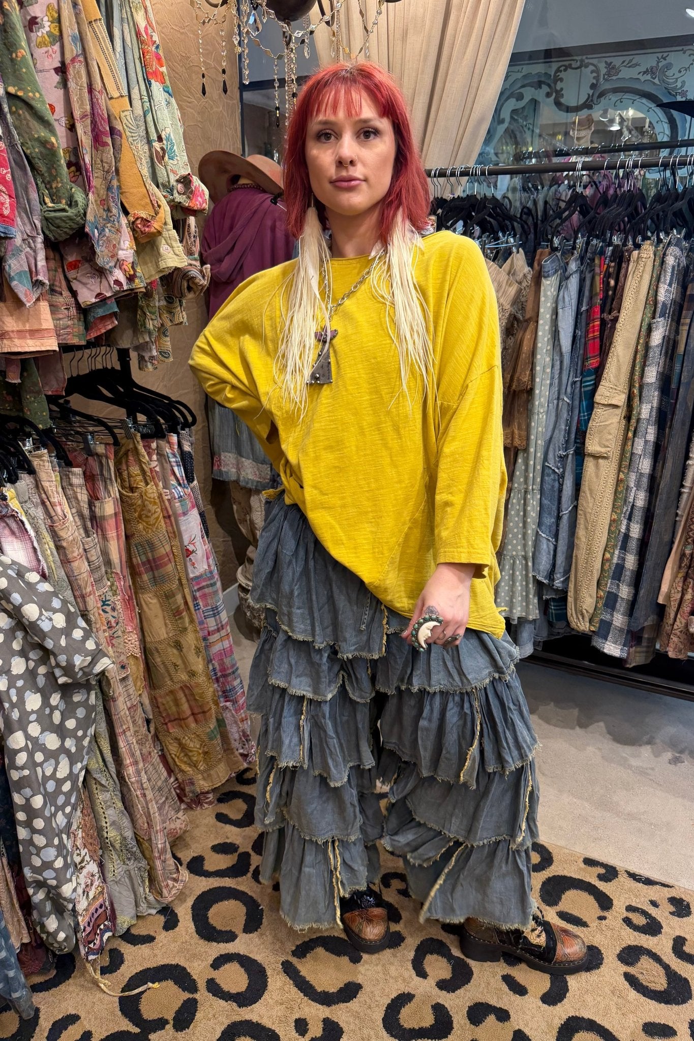 Ruffle Away Pant - ivyandlavyboutique Jaded Gypsy