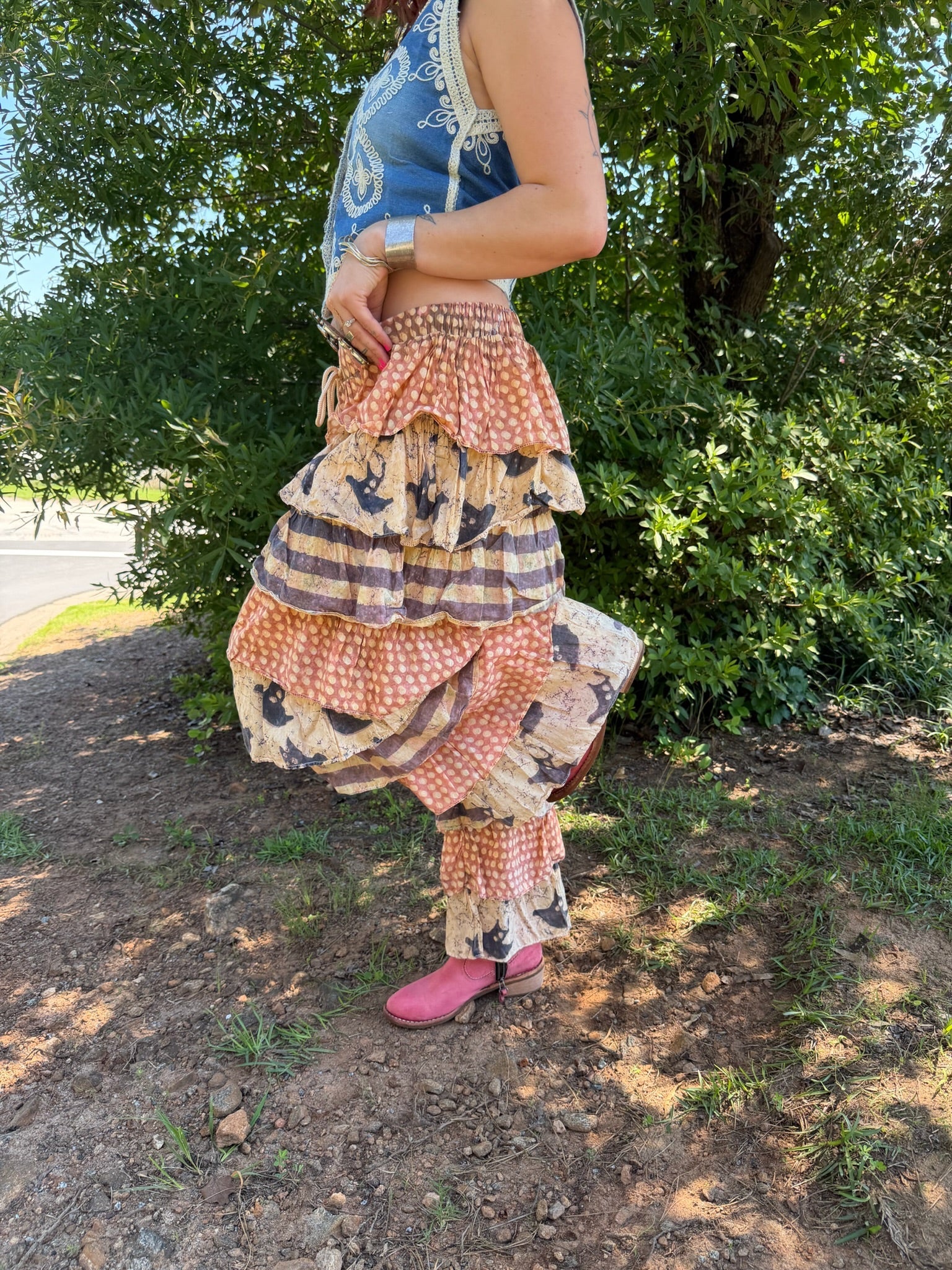 Ruffle Fly Away Pant - ivyandlavyboutique A Rare Bird Shop