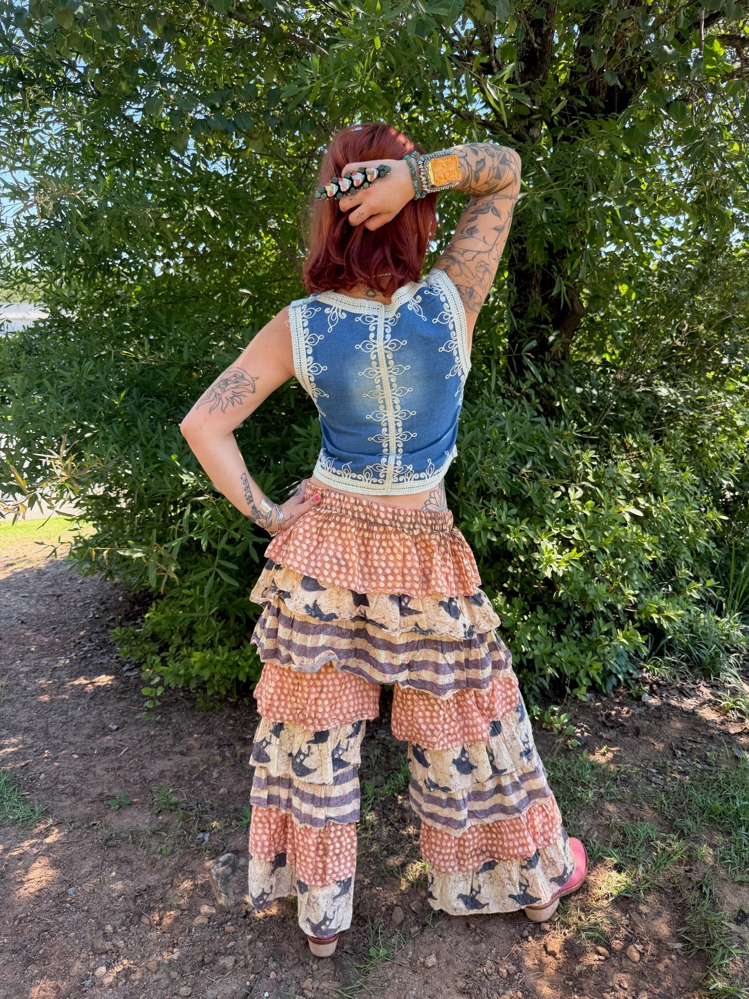 Ruffle Fly Away Pant - ivyandlavyboutique A Rare Bird Shop