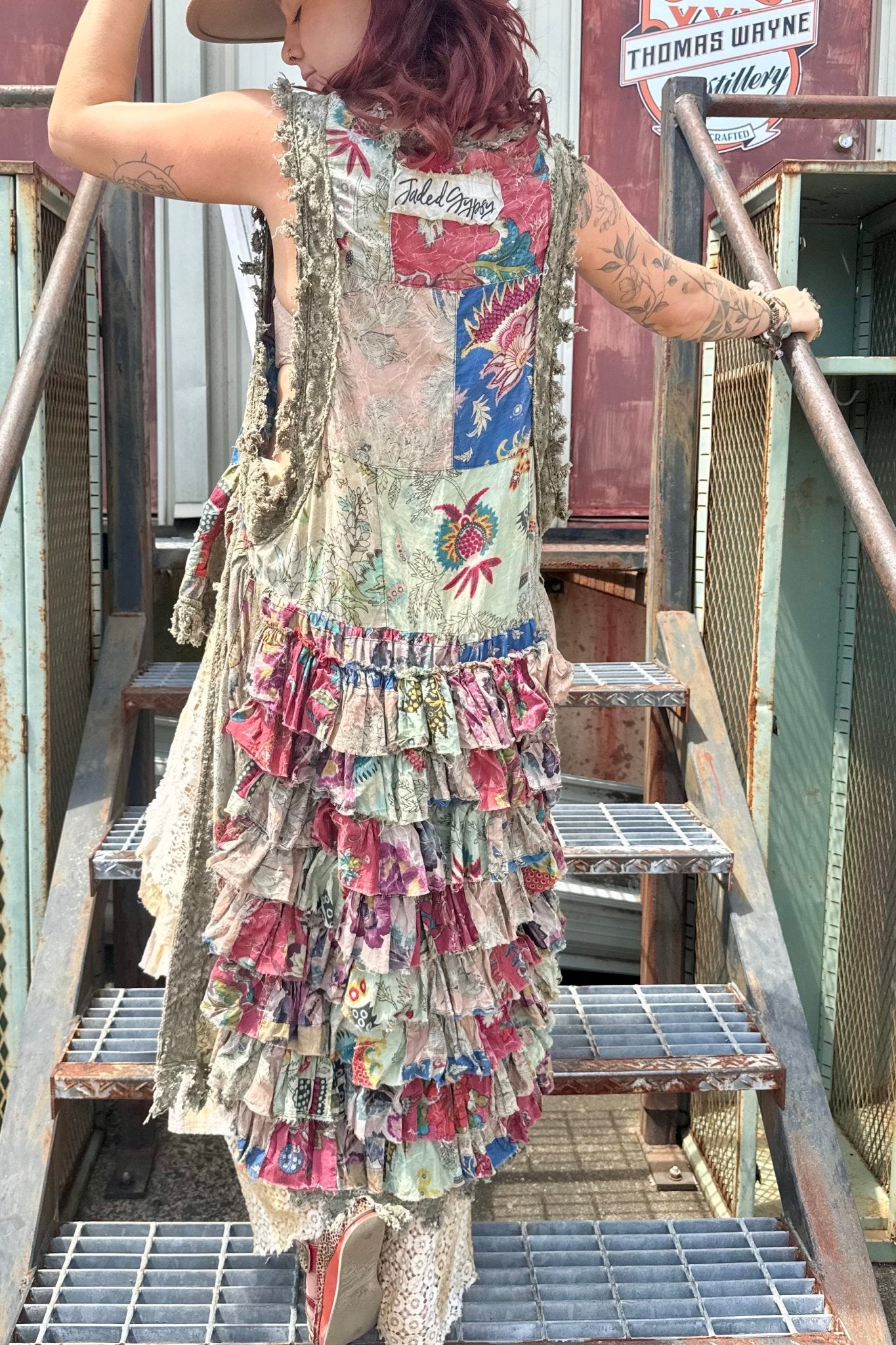 Ruffle Up High - Lo Top in Floral Combo - ivyandlavyboutique Jaded Gypsy