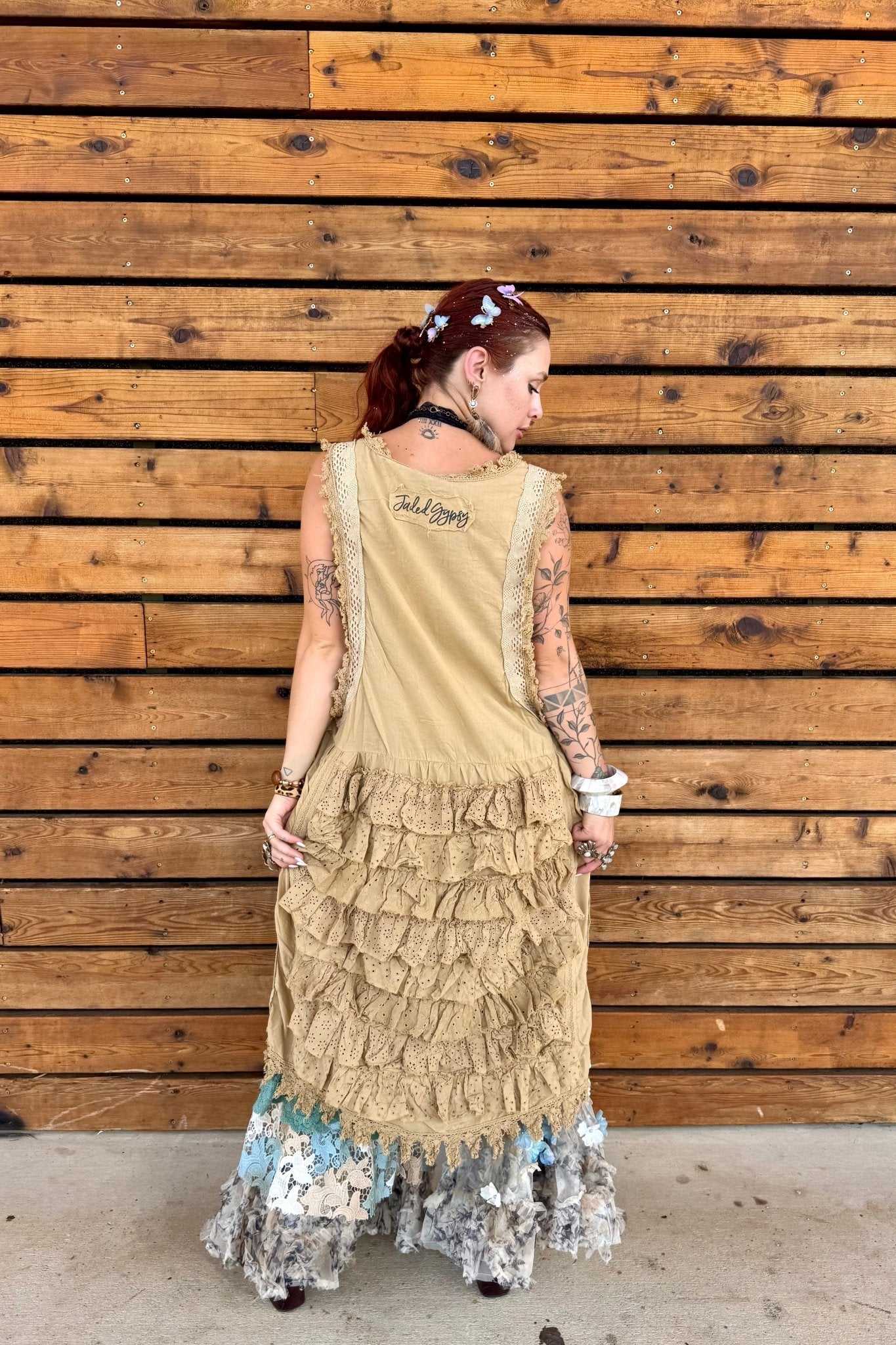 Ruffle Up High - Lo Top Tea Stain - ivyandlavyboutique Jaded Gypsy