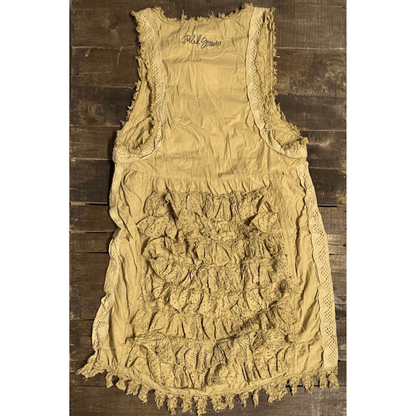 Ruffle Up High - Lo Top Tea Stain - ivyandlavyboutique Jaded Gypsy