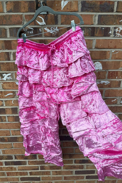 Ruffle Your Feathers Velvet Ruffle Pant - ivyandlavyboutique ivyandlavyboutique