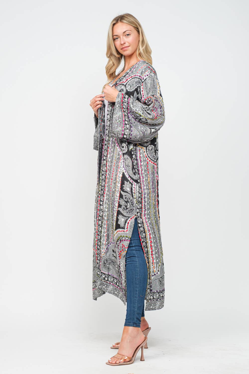 Ruth Thick Stitch Duster - ivyandlavyboutique Raj Trading & Imports (USA) Inc.