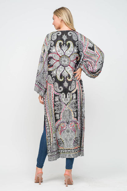 Ruth Thick Stitch Duster - ivyandlavyboutique Raj Trading & Imports (USA) Inc.