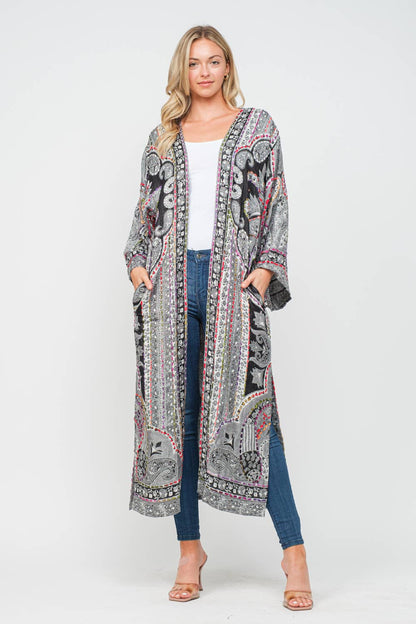 Ruth Thick Stitch Duster - ivyandlavyboutique Raj Trading & Imports (USA) Inc.