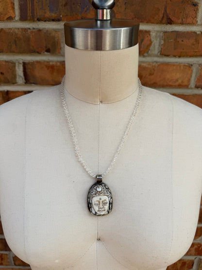 Sale - Crystal w/ Tibetan Silver Pendant - ivyandlavyboutique ivyandlavyboutique