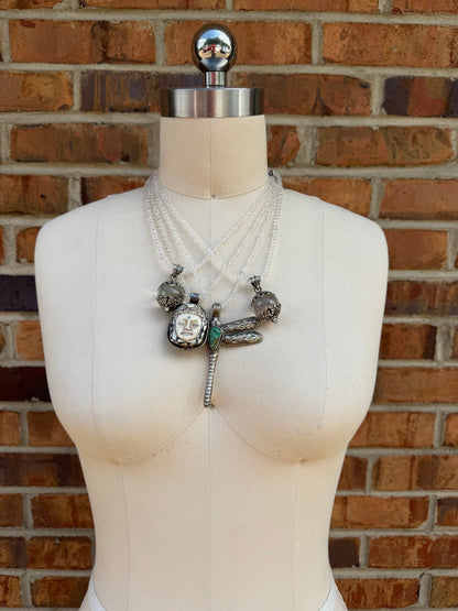 Sale - Crystal w/ Tibetan Silver Pendant - ivyandlavyboutique ivyandlavyboutique