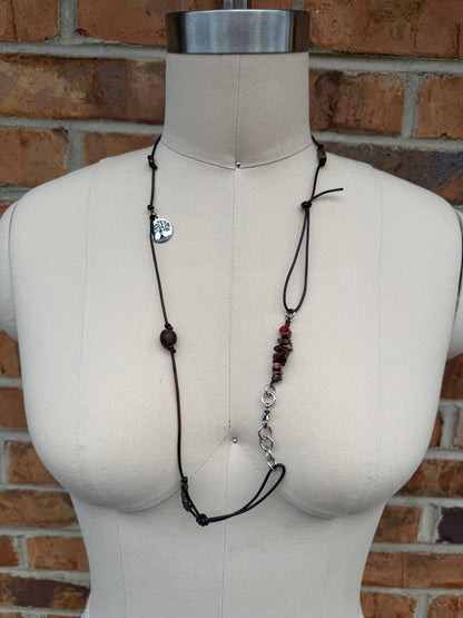 Sale Knotted Leather Wrap Bracelet/Necklace - ivyandlavyboutique ivyandlavyboutique