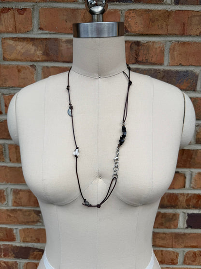 Sale Knotted Leather Wrap Bracelet/Necklace - ivyandlavyboutique ivyandlavyboutique