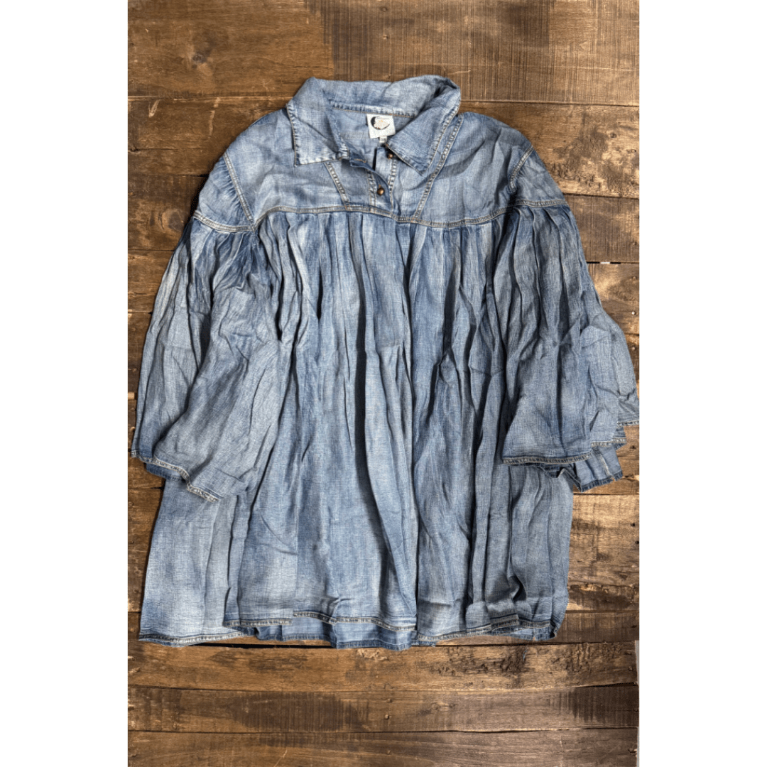 Sale - Pleated Together Tunic - ivyandlavyboutique Jaded Gypsy