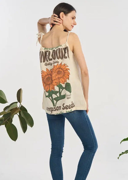 Sale - Sunflower Tank - ivyandlavyboutique Kathmandu Imports